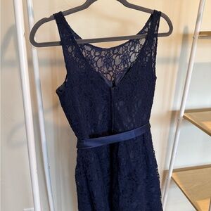 MARINA Midnight Blue Lace Dress